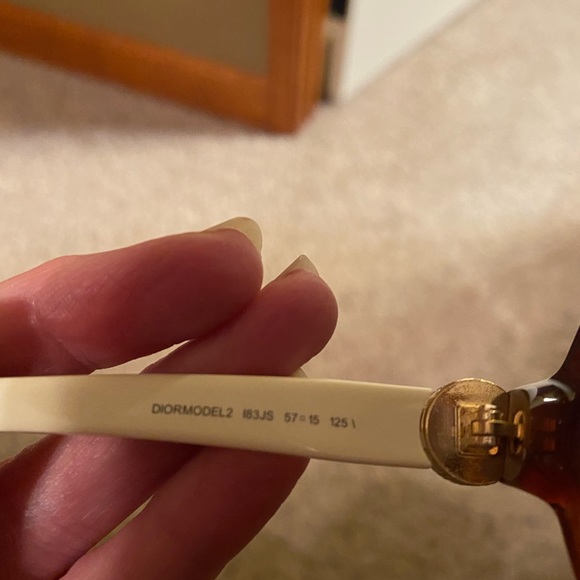Dior sunglasses, brown and cream frames, NWOT - Picture 6 of 6